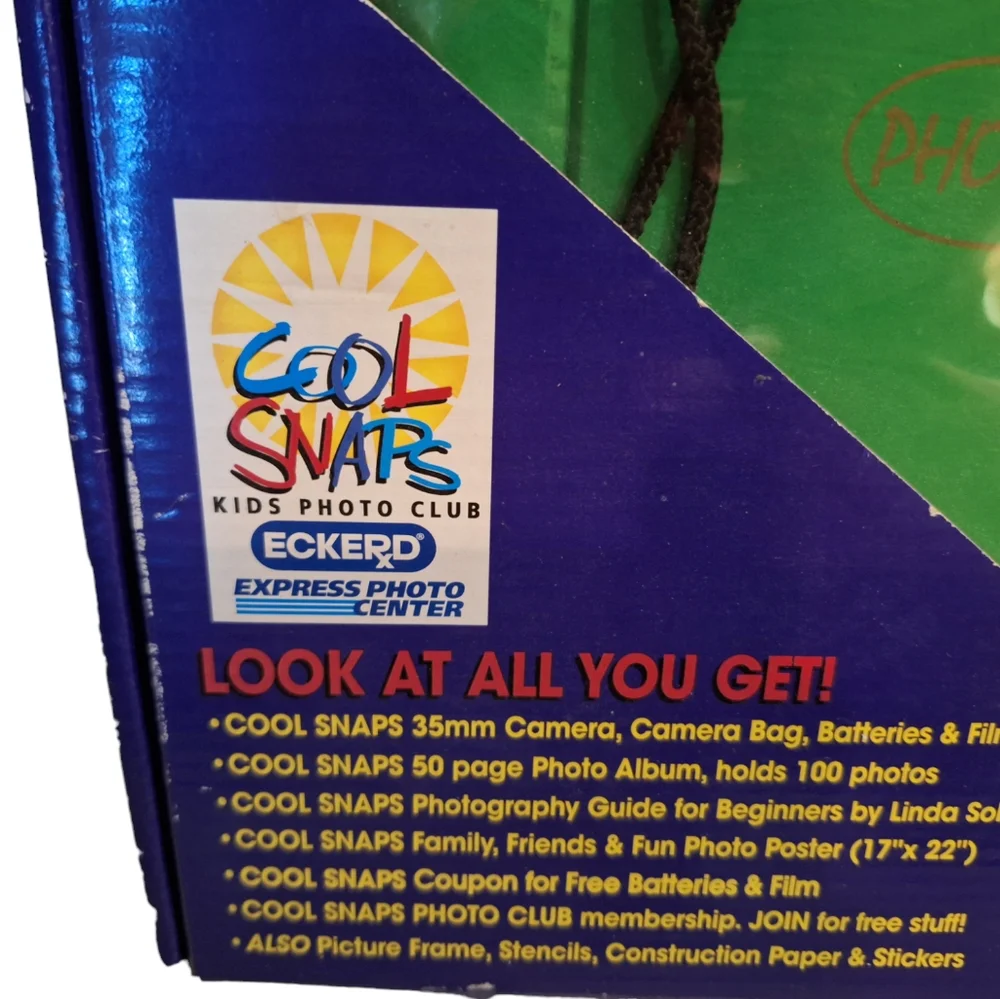 Vintage Eckerd Cool Snaps Kids Photo Club Film Camera Gift Set NIB